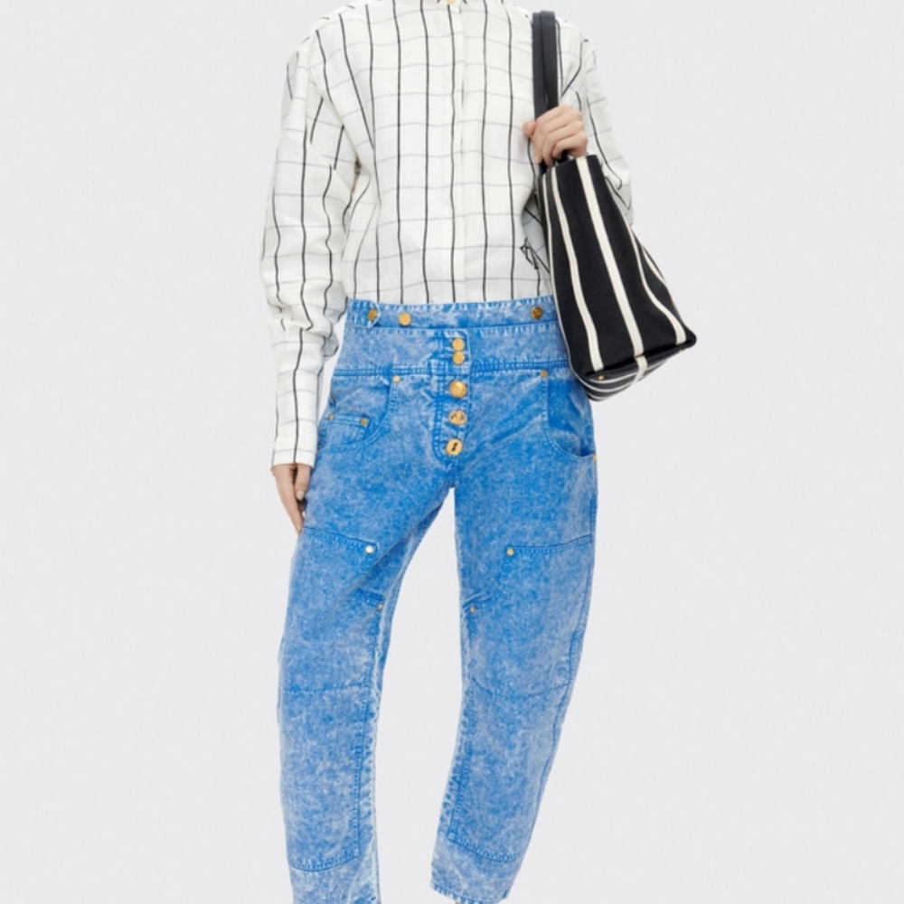 🌹Schiaparelli Tot b&w leather Measure tape motif  Bag whith removable key charm - Picture 9 of 16